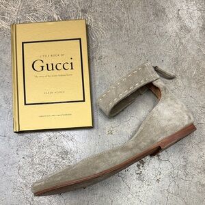 * FRYE Carson Ankle Ballet Flat Suede Leather